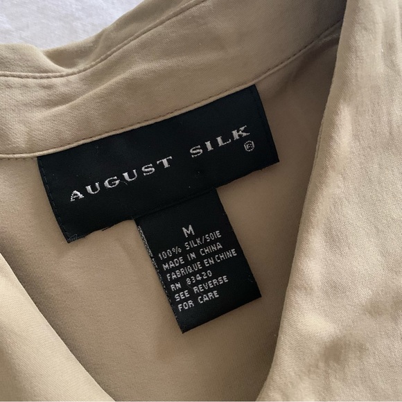 August Silk Ombré Button Down Blouse - Picture 2 of 7